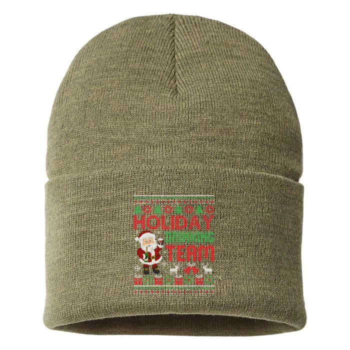 Ugly Christmas Holiday Drinking Team Gift Sustainable Knit Beanie