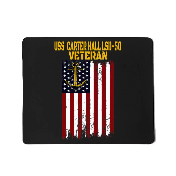 Uss Carter Hall Lsd50 Dock Landing Ship Veteran Fathers Day Mousepad