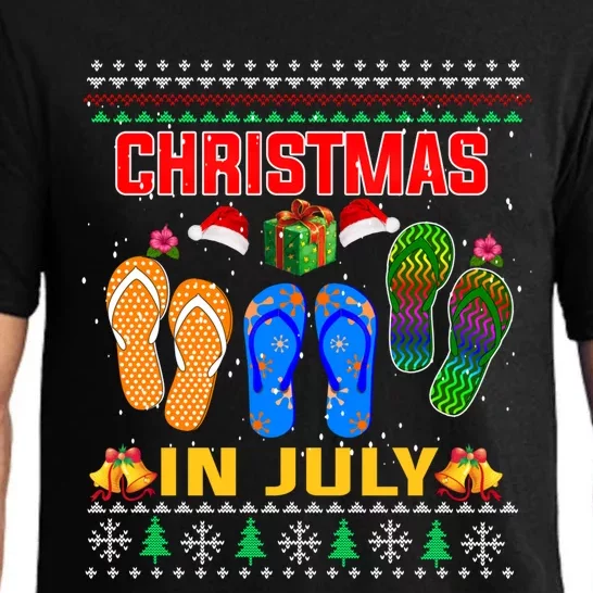 Ugly Christmas In July Hawaiian Family Summer Vacation Gift Pajama Set