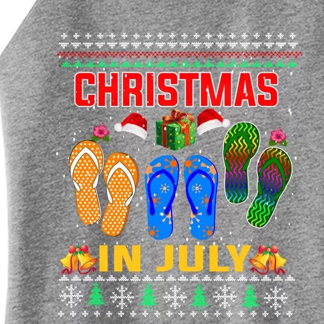 Ugly Christmas In July Hawaiian Family Summer Vacation Gift Women’s Perfect Tri Rocker Tank