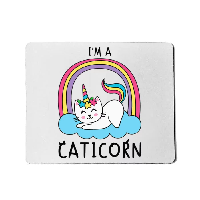 Unicorn Cat I'm a Caticorn Girl Unicorn Rainbow Lover Mousepad