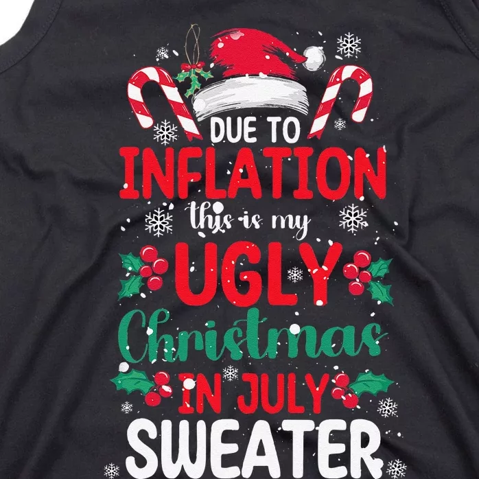 Ugly Christmas In July Sweater Funny Inflation Summer Beach Tank Top