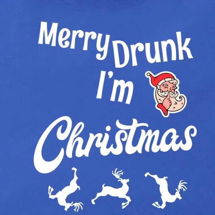 Ugly Christmas Jumper / Sweater Merry Drunk IM Christmas Gift Zip Tote Bag