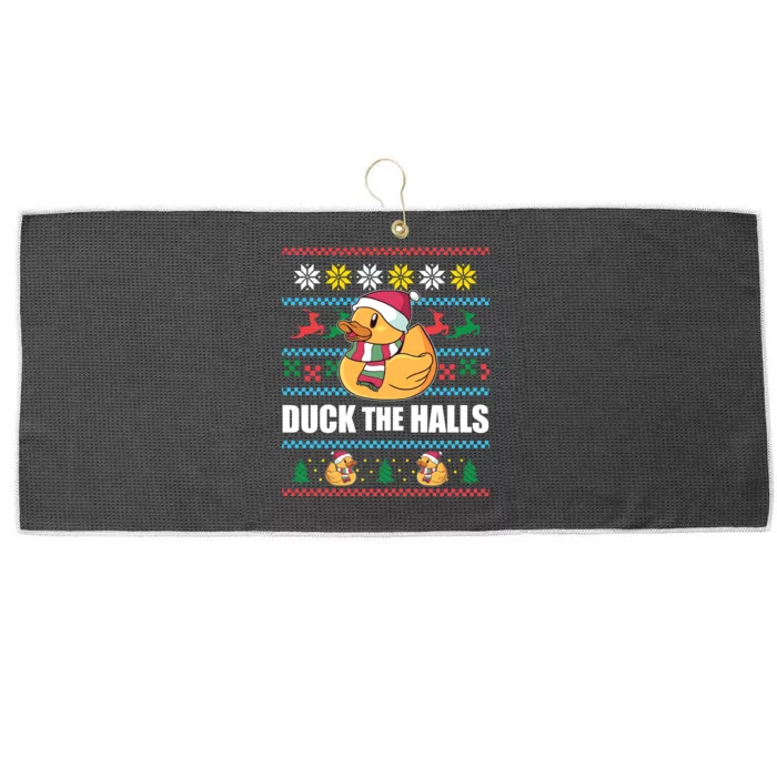 Ugly Christmas Jumper Funny Santa Claus Meme Large Microfiber Waffle Golf Towel