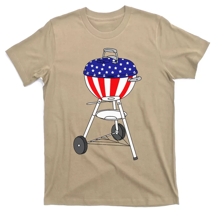 Usa Charcoal Kettle Grill July 4th Grill T-Shirt