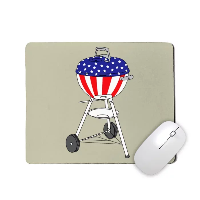 Usa Charcoal Kettle Grill July 4th Grill Mousepad