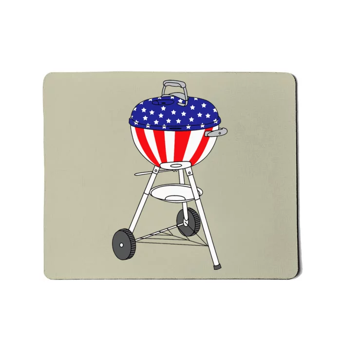 Usa Charcoal Kettle Grill July 4th Grill Mousepad