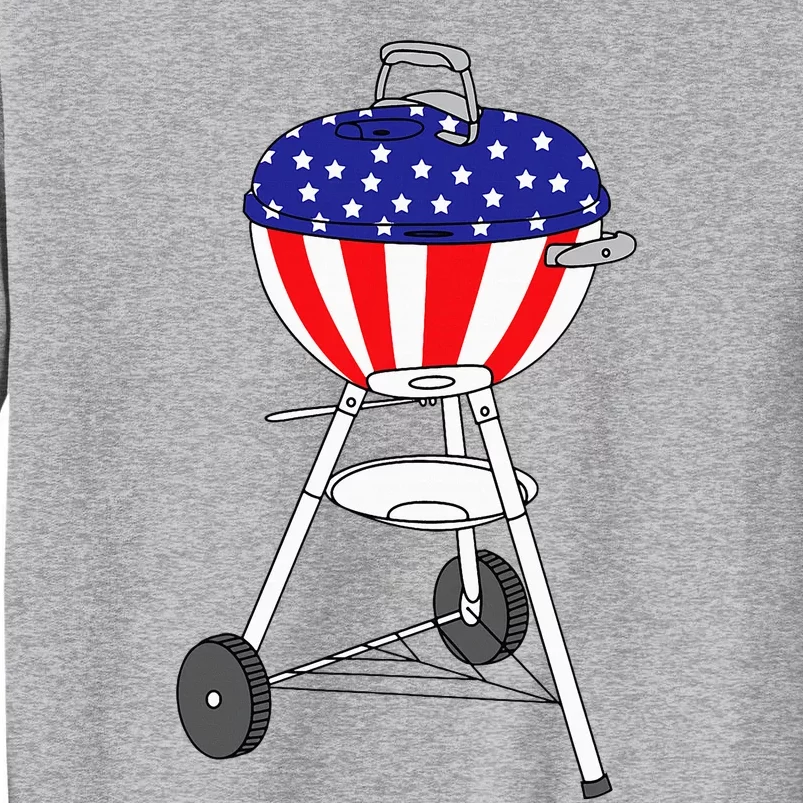 Usa Charcoal Kettle Grill July 4th Grill Tall Sweatshirt