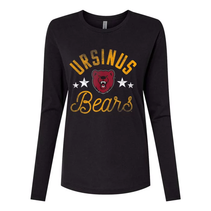 Ursinus College Logo Womens Cotton Relaxed Long Sleeve T-Shirt