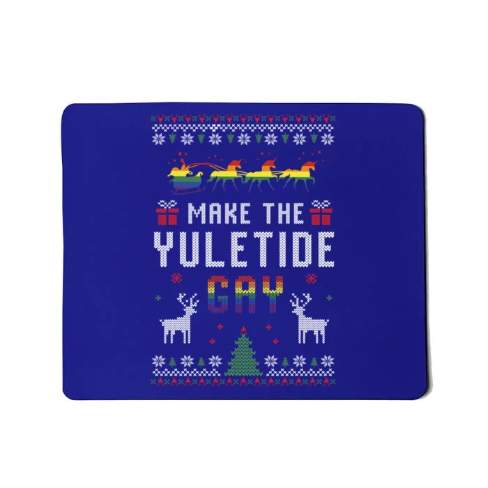 Ugly Christmas Lgbtq Pride Santa Claus Make The Yuletide Gay Gift Mousepad