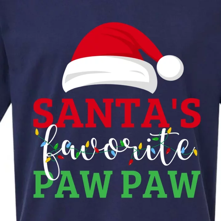 Ugly Christmas Matching Design SantaS Favorite Paw Paw Great Gift Sueded Cloud Jersey T-Shirt