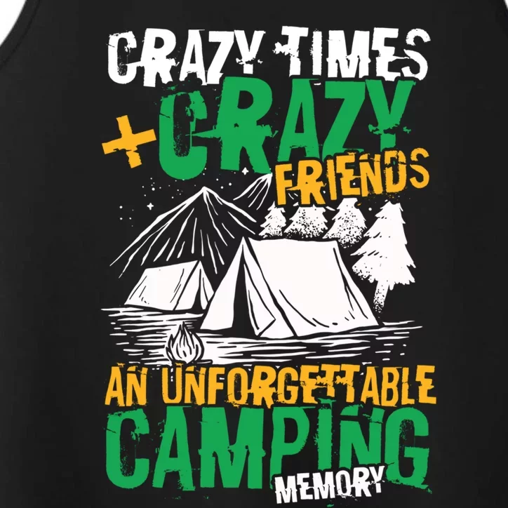 Unforgettable Camping Memory Wilderness Meaningful Gift Performance Tank