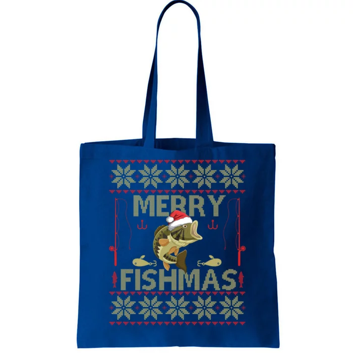 Ugly Christmas Merry Fishmas Fishing Fisher Xmas Gift Great Gift Tote Bag