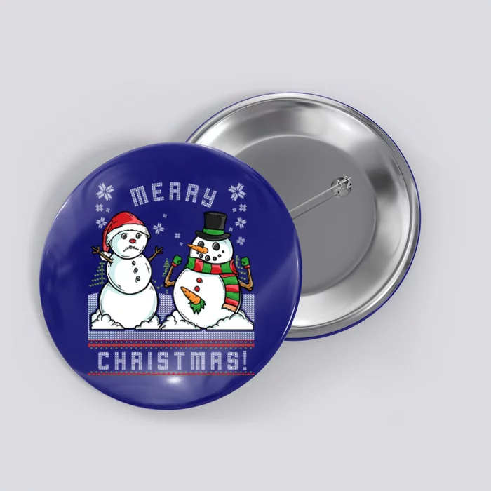 Ugly Christmas Naughty Snow Carrot Funny Gift Button