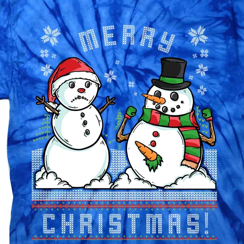 Ugly Christmas Naughty Snow Carrot Funny Gift Tie-Dye T-Shirt