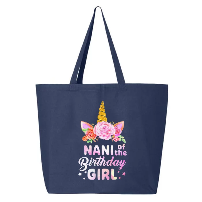 Unicorn Cute Nani Of The Birthday Funny Mother's Day 25L Jumbo Tote