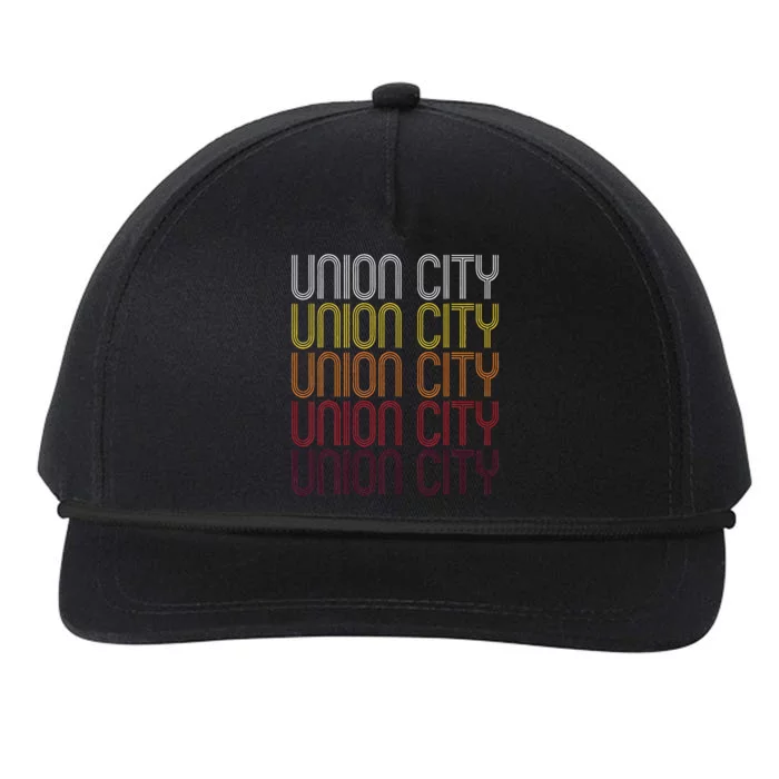 Union City Nj Vintage Style New Jersey Snapback Five-Panel Rope Hat