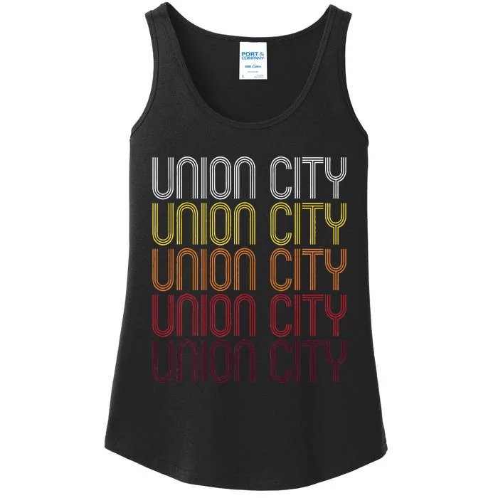 Union City Nj Vintage Style New Jersey Ladies Essential Tank