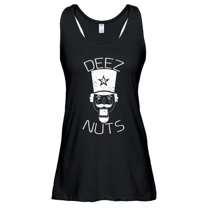 Ugly Christmas Nutcracker Deez Nuts Xmas Ladies Essential Flowy Tank