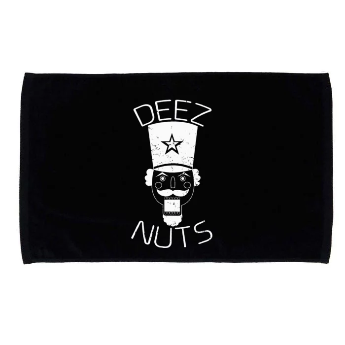 Ugly Christmas Nutcracker Deez Nuts Xmas Microfiber Hand Towel