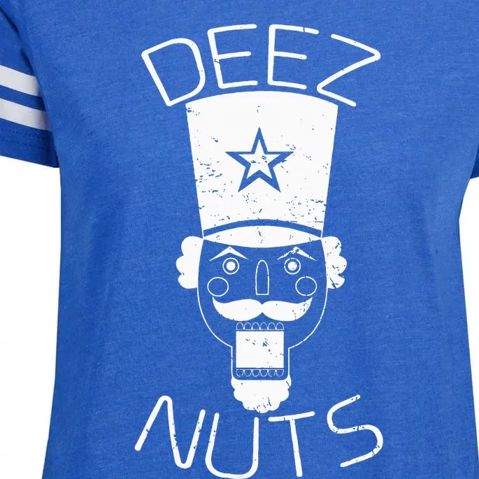 Ugly Christmas Nutcracker Deez Nuts Xmas Enza Ladies Jersey Football T-Shirt