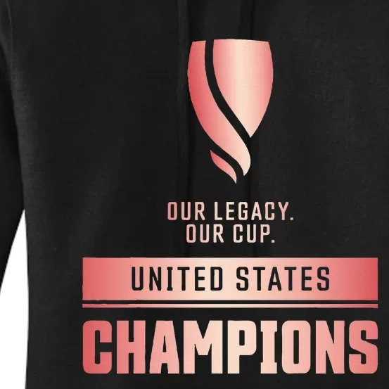 Usa Champions Of The Goldcup Women's Pullover Hoodie