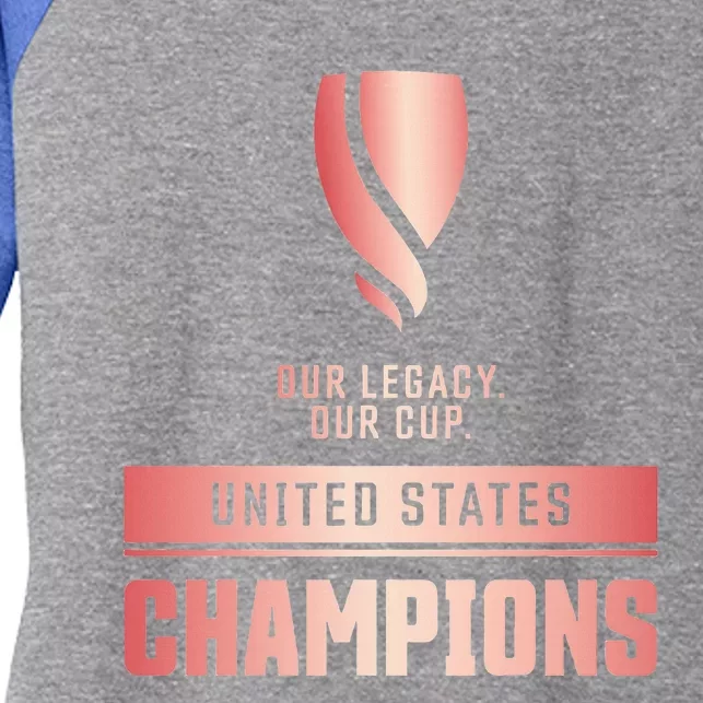 Usa Champions Of The Goldcup W Women's Tri-Blend 3/4-Sleeve Raglan Shirt