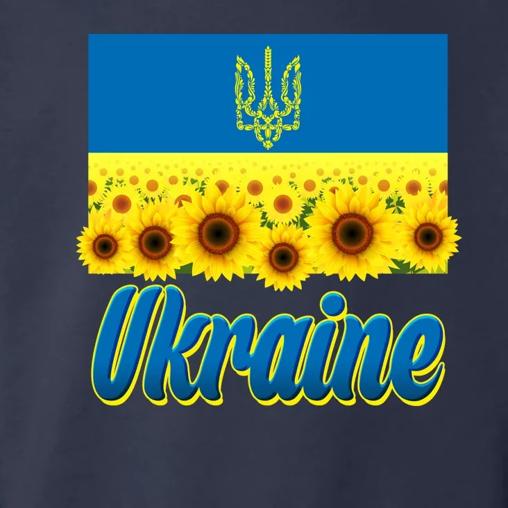 Ukraine Coat Of Arms Flag Blue Sky Field Of Sunflowers Toddler Hoodie