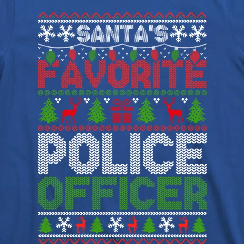 Ugly Christmas Police Officer Gift T-Shirt