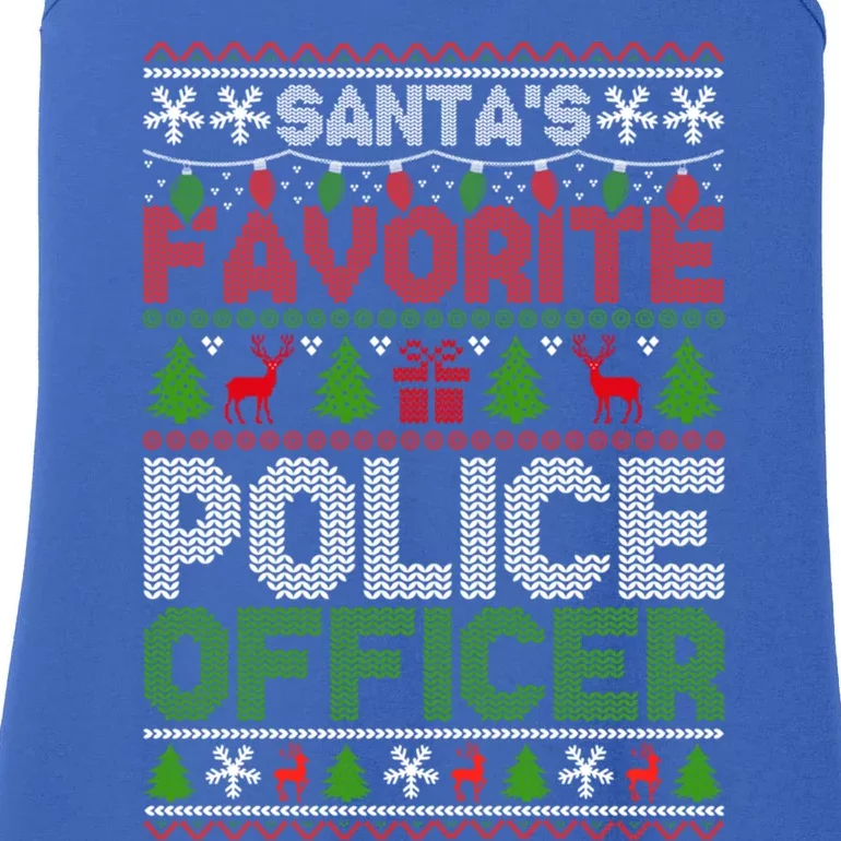 Ugly Christmas Police Officer Gift Ladies Essential Tank