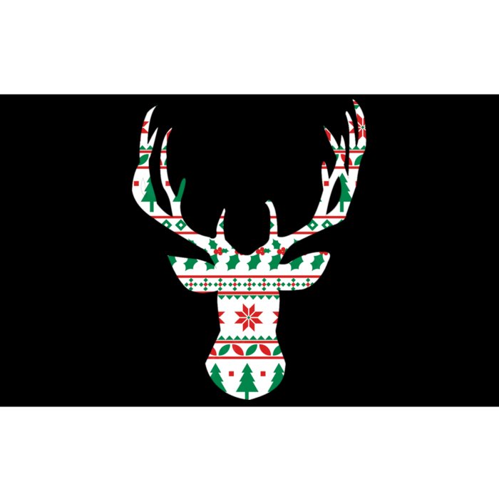 Ugly Christmas Pattern Deer Bumper Sticker