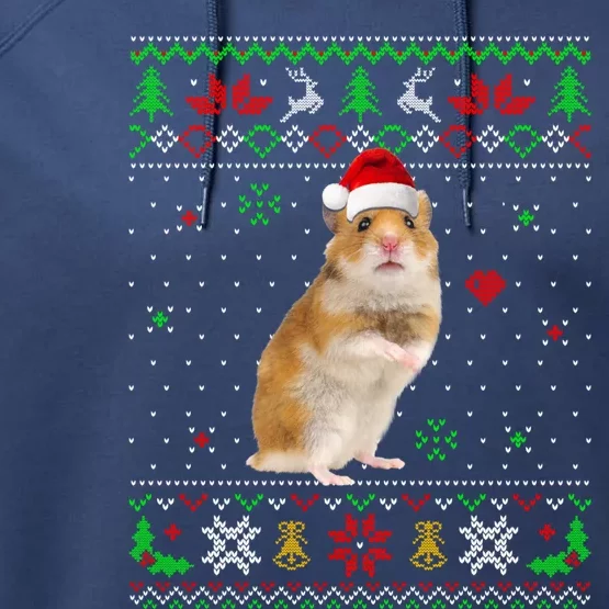 Ugly Christmas Pajama Sweater Hamster Animals Lover Funny Gift Performance Fleece Hoodie