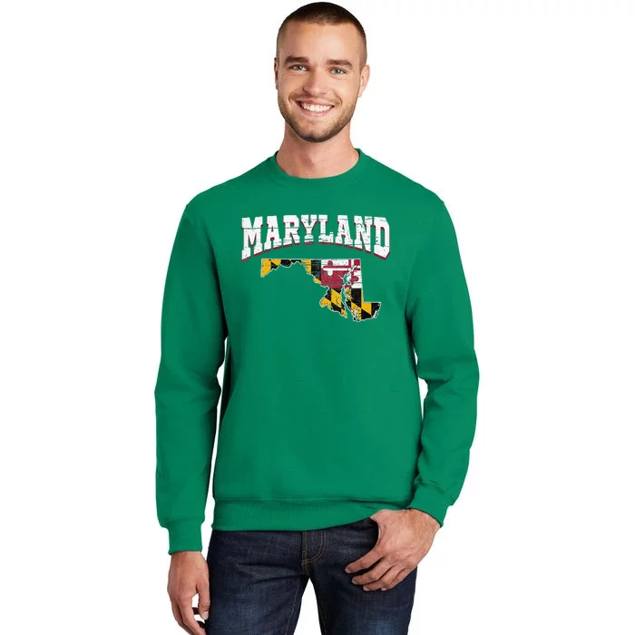 US Citizen Proud America State Flag Land Map Maryland Sweatshirt