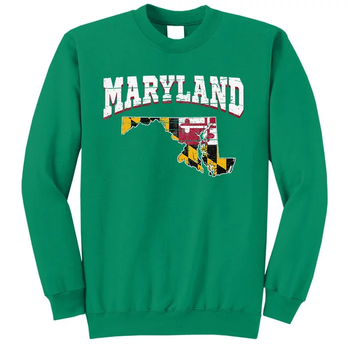 US Citizen Proud America State Flag Land Map Maryland Sweatshirt