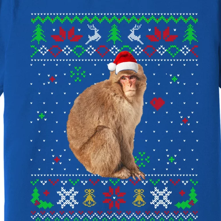 Ugly Christmas Pajama Sweater Monkey Animals Lover Gift Premium T-Shirt