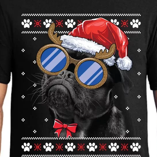 Ugly Christmas Pug Cute Gift Dog Mom Christmas Black Pug Cool Gift Pajama Set