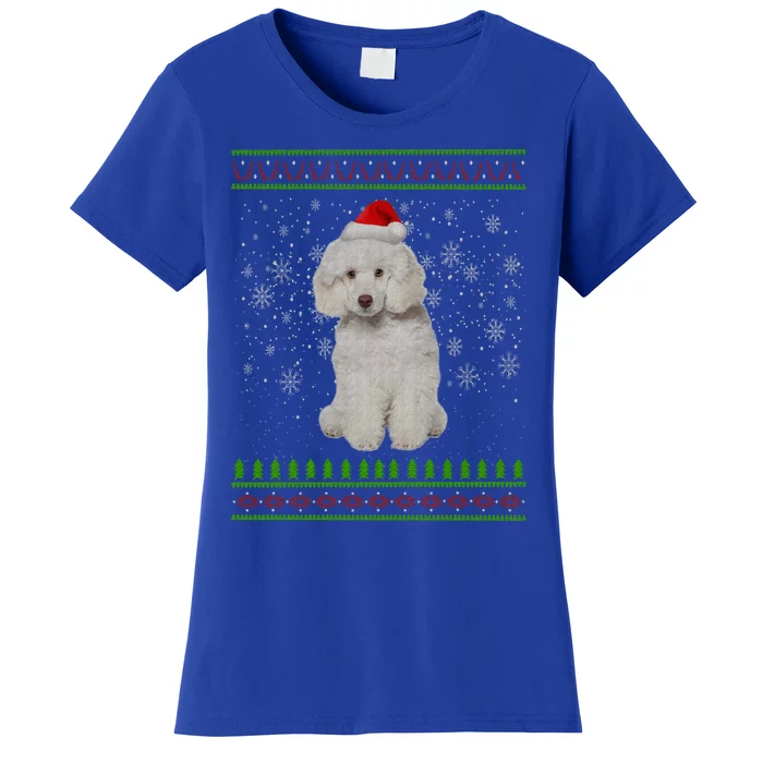 Ugly Christmas Poodle Dog Xmas Merry Christmas Funny Gift Meaningful Gift Women's T-Shirt