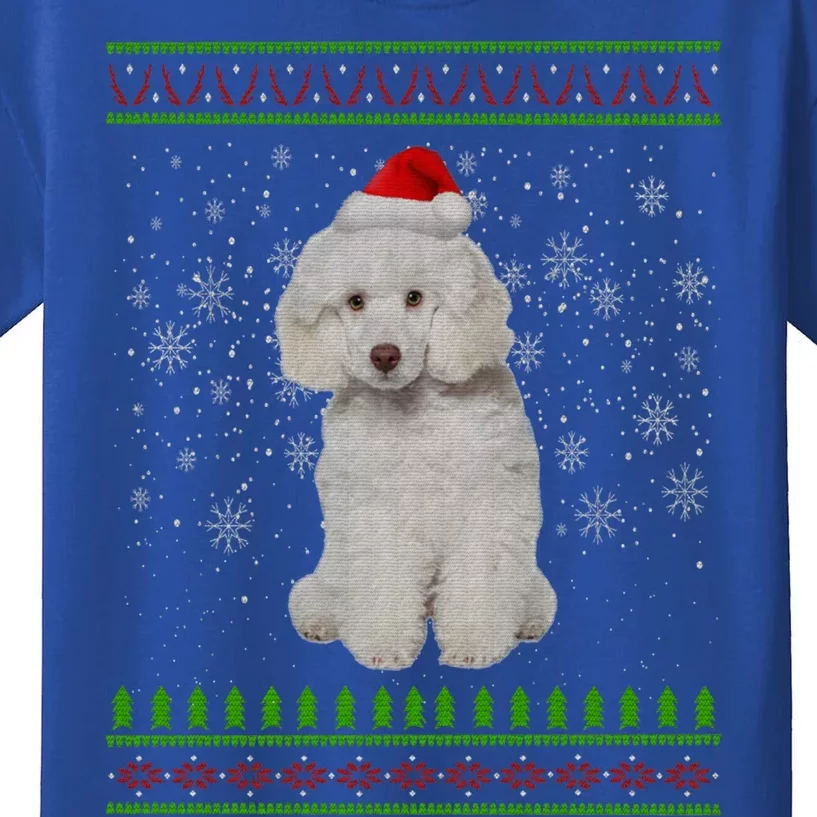 Ugly Christmas Poodle Dog Xmas Merry Christmas Funny Gift Meaningful Gift Kids T-Shirt