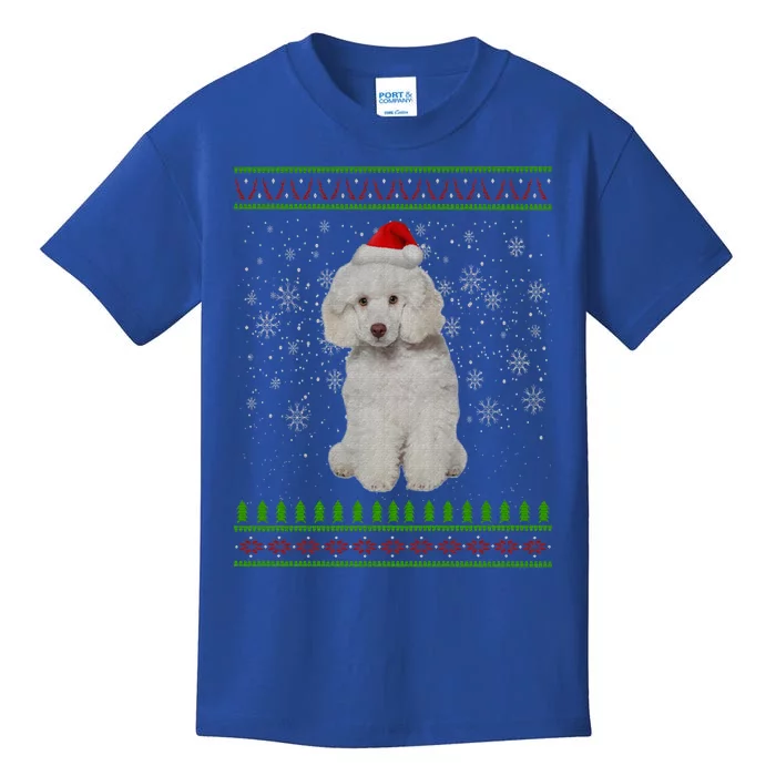 Ugly Christmas Poodle Dog Xmas Merry Christmas Funny Gift Meaningful Gift Kids T-Shirt