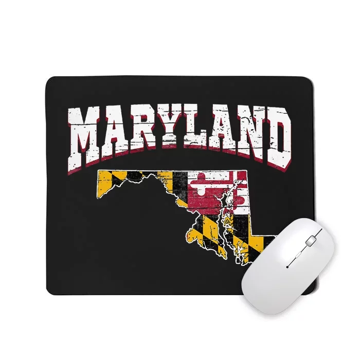 Us Citizen Proud America State Flag Land Map Maryland Mousepad