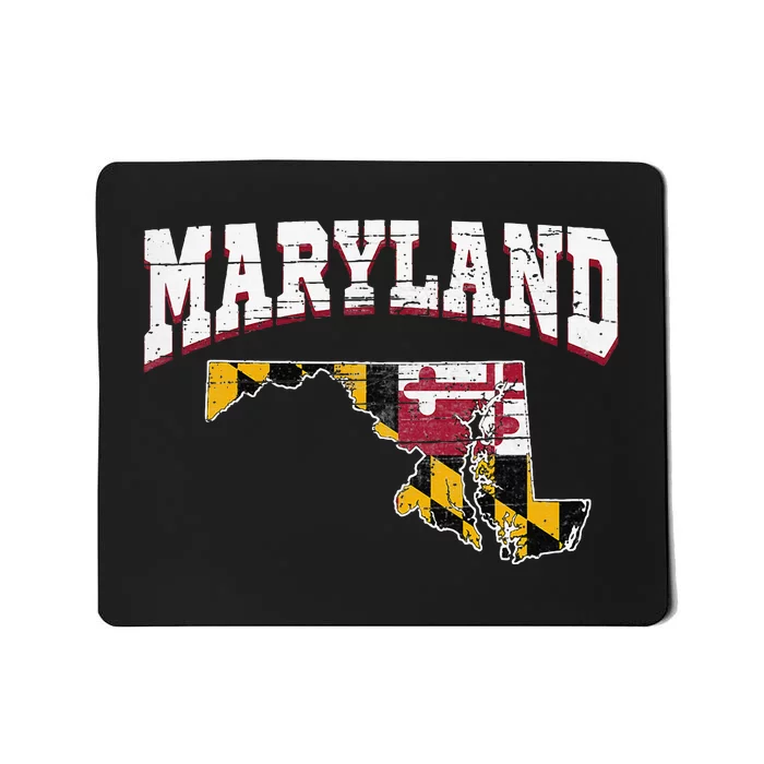 Us Citizen Proud America State Flag Land Map Maryland Mousepad