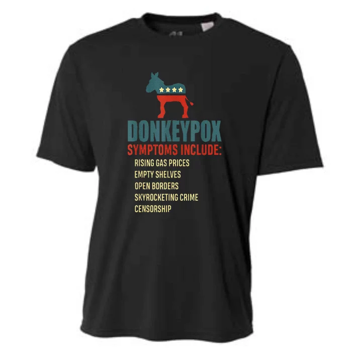 Unny Conservative Republican Anti Biden Donkeypox Cooling Performance Crew T-Shirt