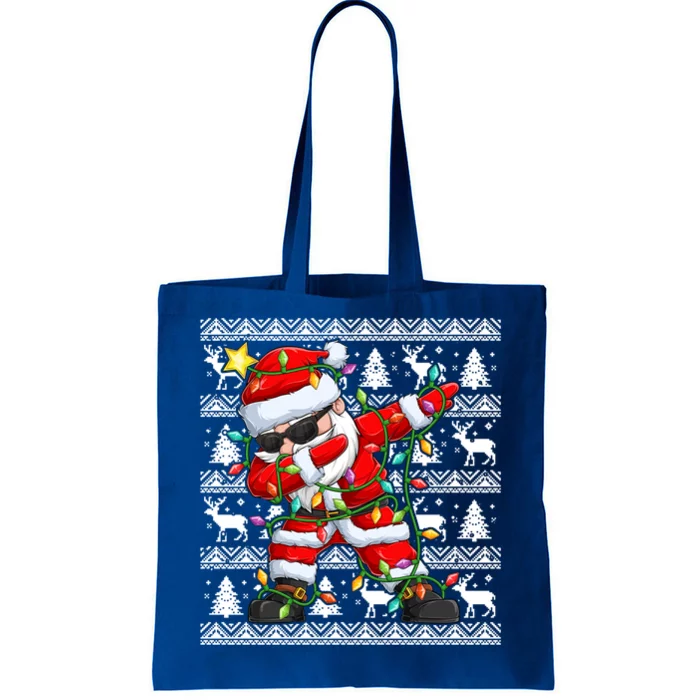 Ugly Christmas Sweater Dabbing Santa Gift Tote Bag