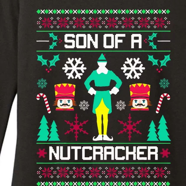 Ugly Christmas Sweater Son Of A Nutcracker Novelty Womens CVC Long Sleeve Shirt