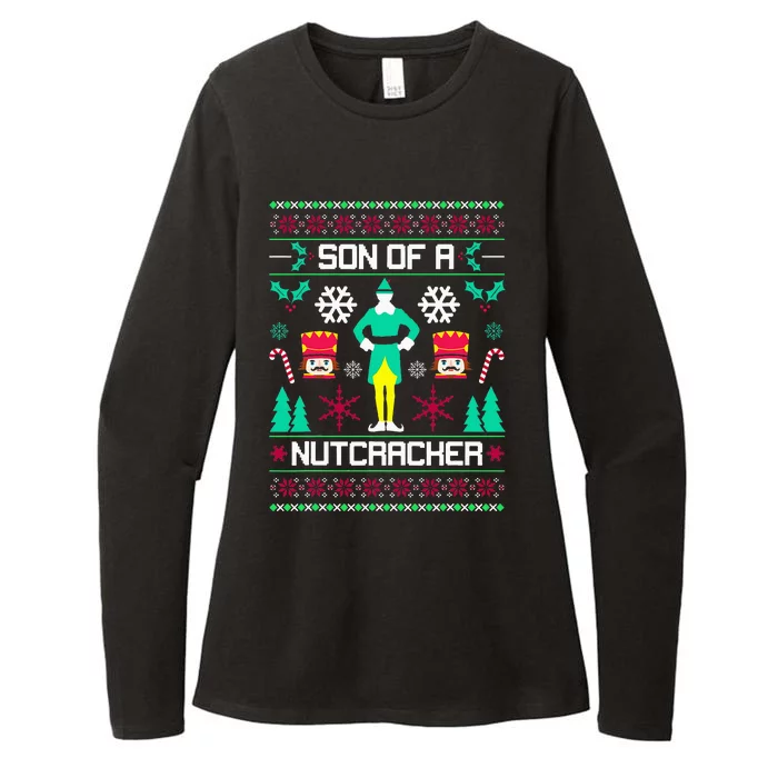 Ugly Christmas Sweater Son Of A Nutcracker Novelty Womens CVC Long Sleeve Shirt