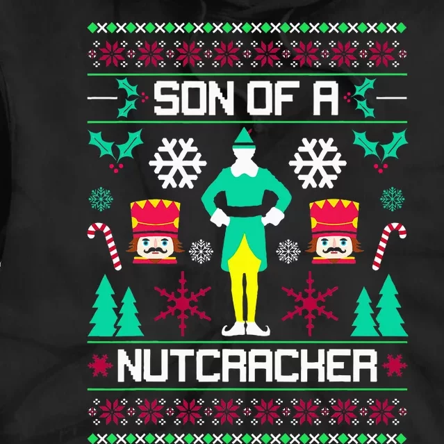 Ugly Christmas Sweater Son Of A Nutcracker Novelty Tie Dye Hoodie