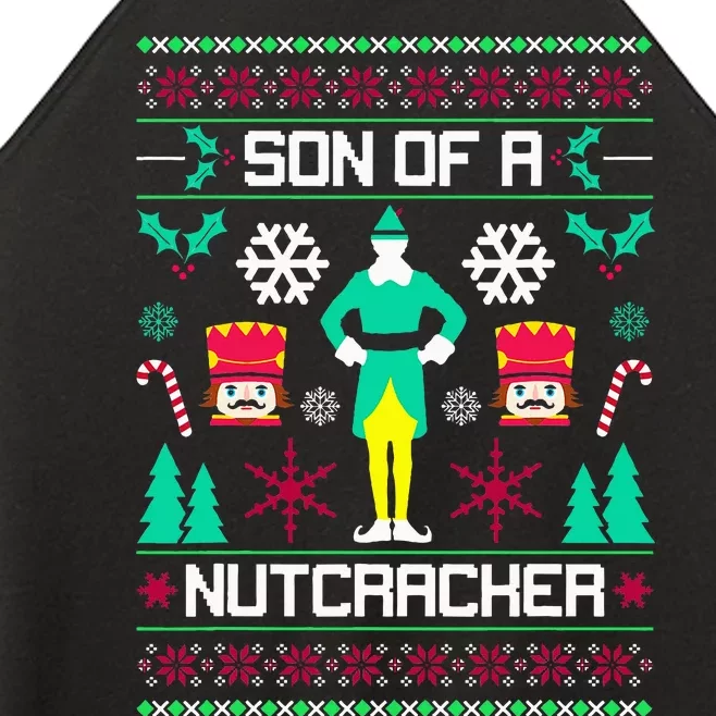 Ugly Christmas Sweater Son Of A Nutcracker Novelty Women’s Perfect Tri Rocker Tank