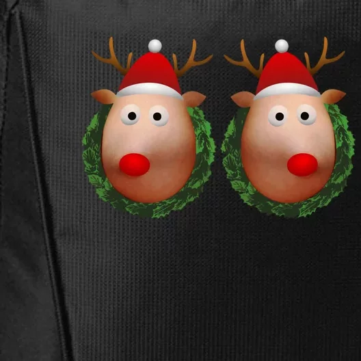 Ugly Christmas Sweater Merry Titmas Reindeer Boobs Naughty Gift City Backpack