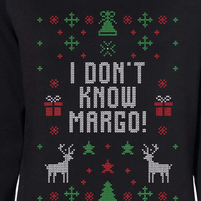 Ugly Christmas Sweater I DonT Know Margo Womens California Wash Sweatshirt