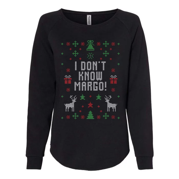 Ugly Christmas Sweater I DonT Know Margo Womens California Wash Sweatshirt